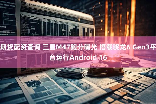期货配资查询 三星M47跑分曝光 搭载骁龙6 Gen3平台运行Android 16